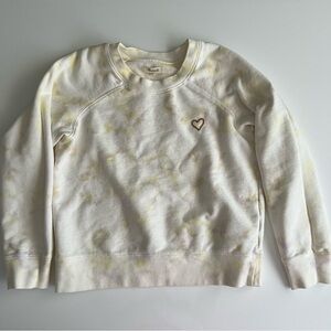 Madewell sweatshirt, white tie dye, small